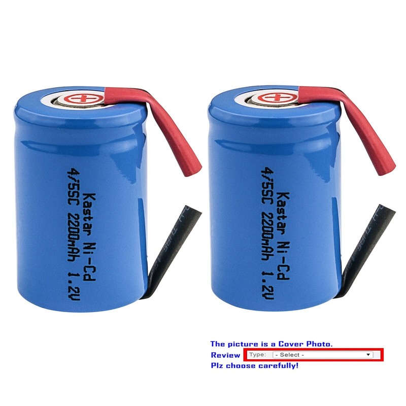 Kastar 4/5 Sub-C Battery W/ Tabs for Norelco HS800 HS805 HS850 HS900 HS950