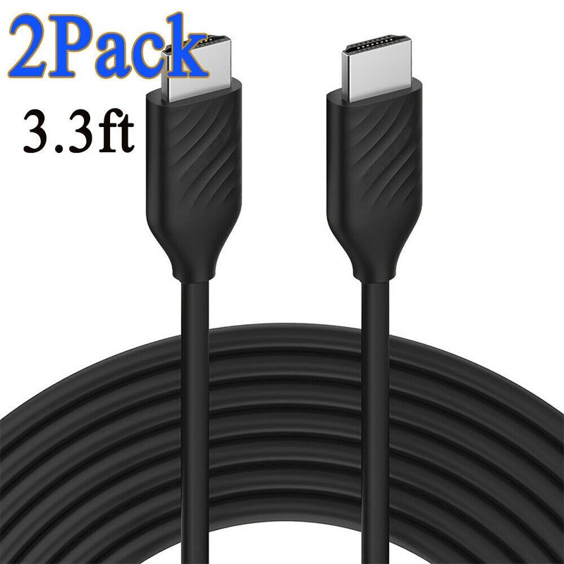 3.3ft 4K HDMI 2.0 Cable Fast Speed HD 4K 3D ARC 1080p For PS5 PS4 XBOX UHD TV