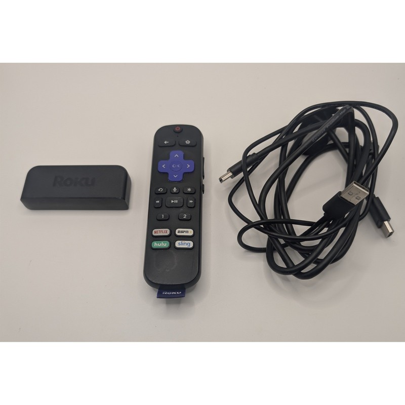 Roku Premiere Streaming Player Black 3920X 4K HDR Voice Remote with Power Cable