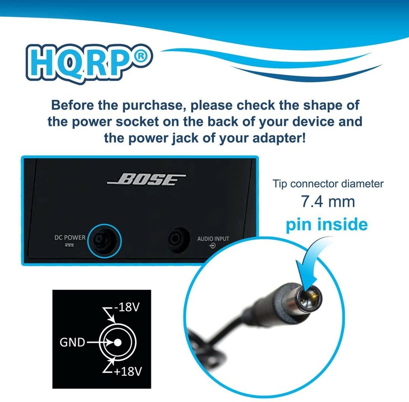 AC Adapter compatible with Bose SoundDock II PSM36W-208, Series 3 PCS36W-208 gallery