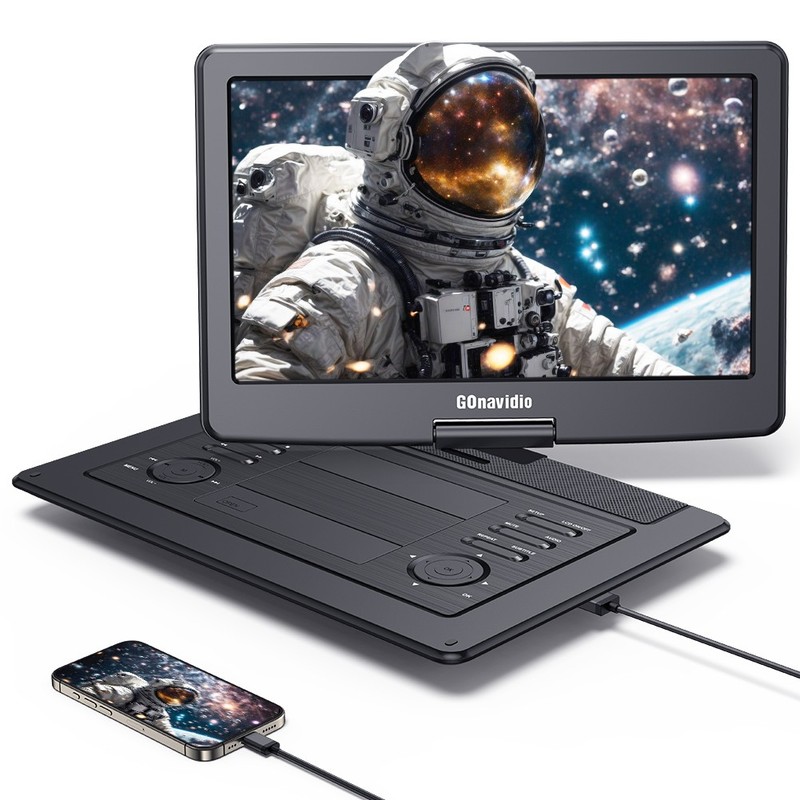 19″ Full HD Portable DVD Player w/16″ Screen HDMI Region Free USB Battery Memory