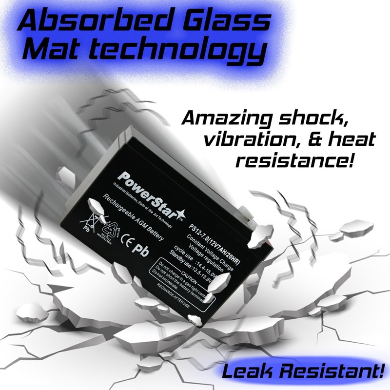 2PACK - 12V 7Ah Sealed Lead Acid Rechargeable Battery for Security & Fire Alarm gallery