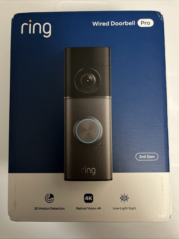Ring Wired Doorbell Pro 4K Newest Model 3rd Gen. NIB! #732