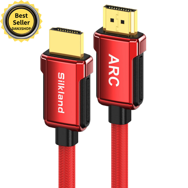 Silkland 4K HDMI ARC Cable for Soundbar, 60Hz 2.0 6.6 Feet, Red.................