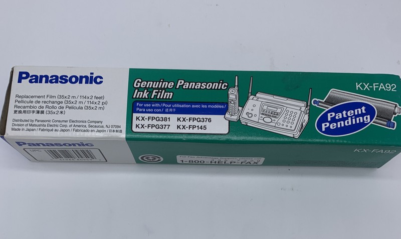 Genuine Panasonic KX-FA92 Plain Paper Fax Ink Film Refill- 1 Sealed Refill