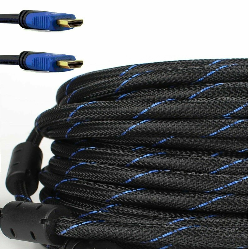 HDMI 1.4 CABLE Cord 6FT 10FT 15FT 25FT 30FT 50FT 75FT 100FT HIGH SPEED Blue Lot gallery