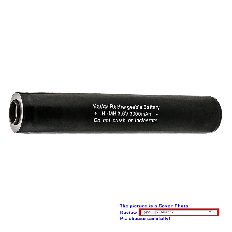 Kastar 3.6V 3000mAh Ni-MH Battery for Streamlight 76022 76024 76300 76301 76302