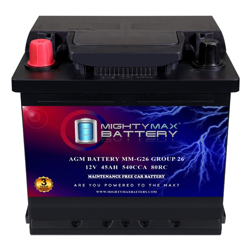 Mighty Max MM-G26 Group 26 12V 45Ah Replaces Isuzu Rodeo 4WD E 2.6L 91-95