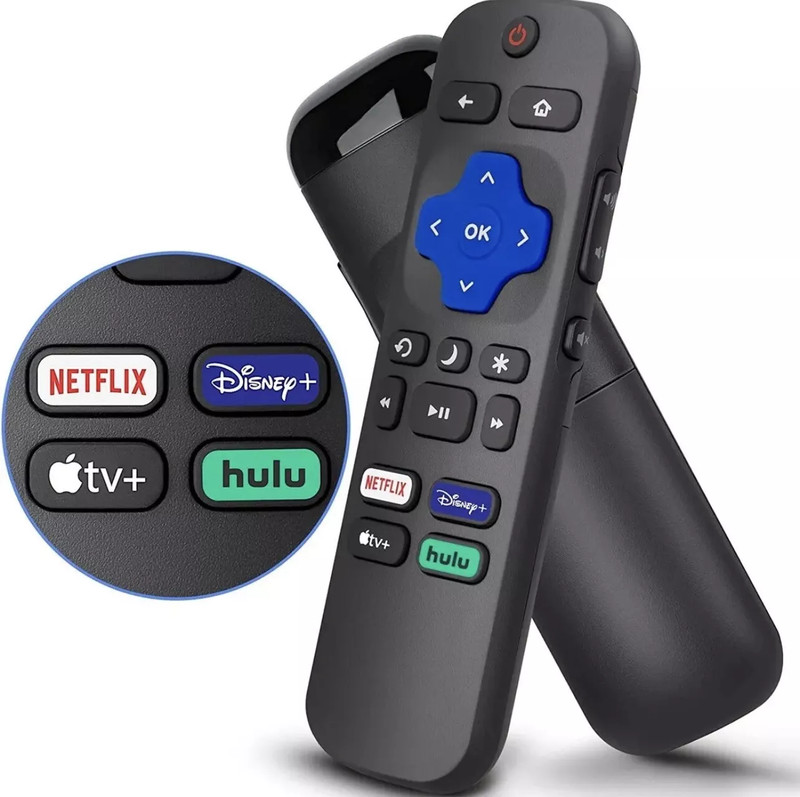 2pack Remote Control Replacement For All TCL Hisense Onn Roku TV