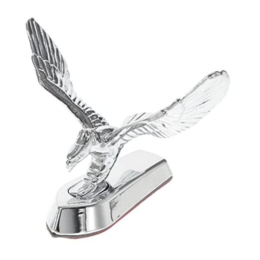 Front Decor 3D Eagle Hood Ornament Zinc Alloy Motorcycle Badge 3.62X2.75X2.48