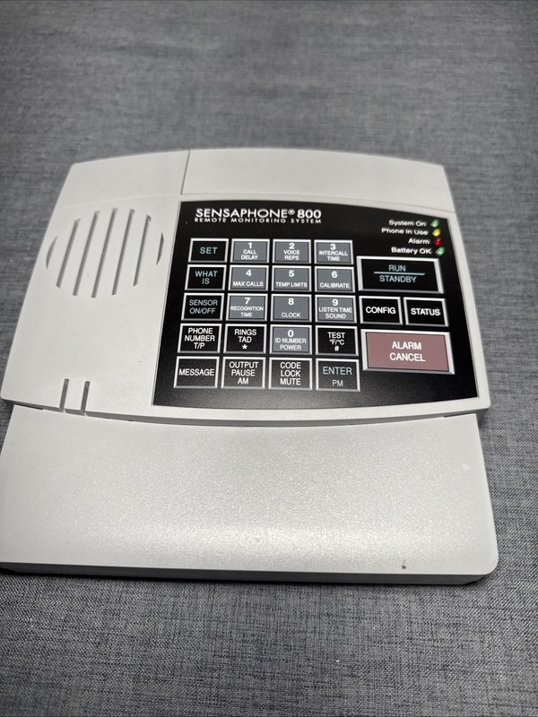 Sensaphone Model 800 Desktop Monitoring System Monitor 8 Different Zones