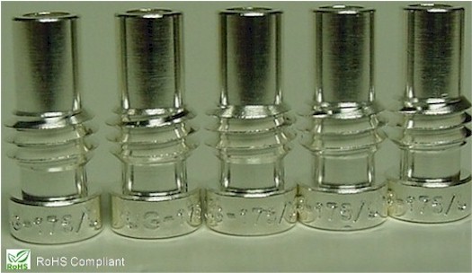 FIVE HIGH QUALITY SILVER PLATED UG-175U REDUCER FOR PL-259 WITH RG-58 & LMR-195