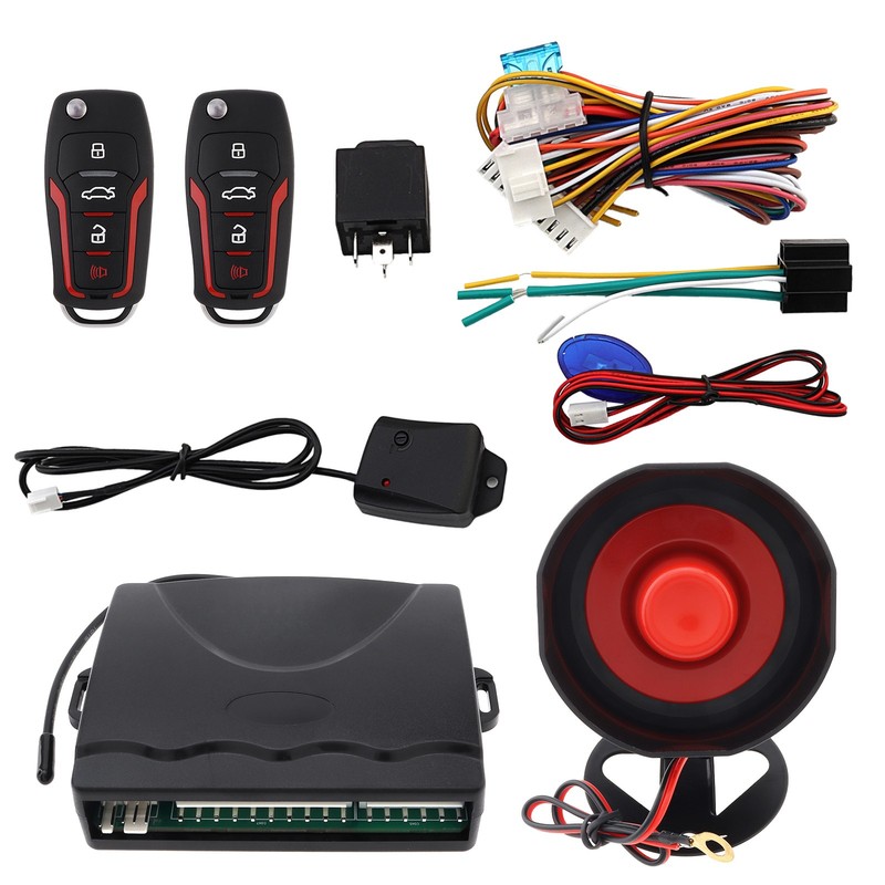 12V Vehicle Alarm System, Universal Keyless Entry Kit with Wireless Remote Contr