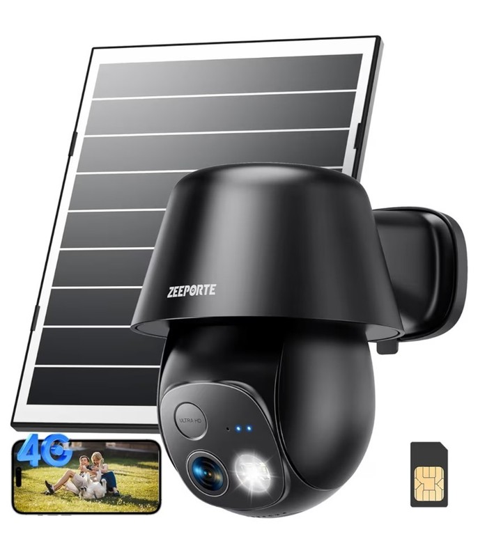 4G LTE Solar Security Camera Outdoor Wireless | No WiFi | 2K Color Night Vision