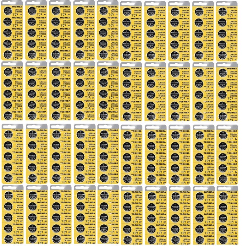 Lot of 1000 Toshiba CR2032 New Fresh Date CR2032 2032 Lithium 3V Batteries 2033