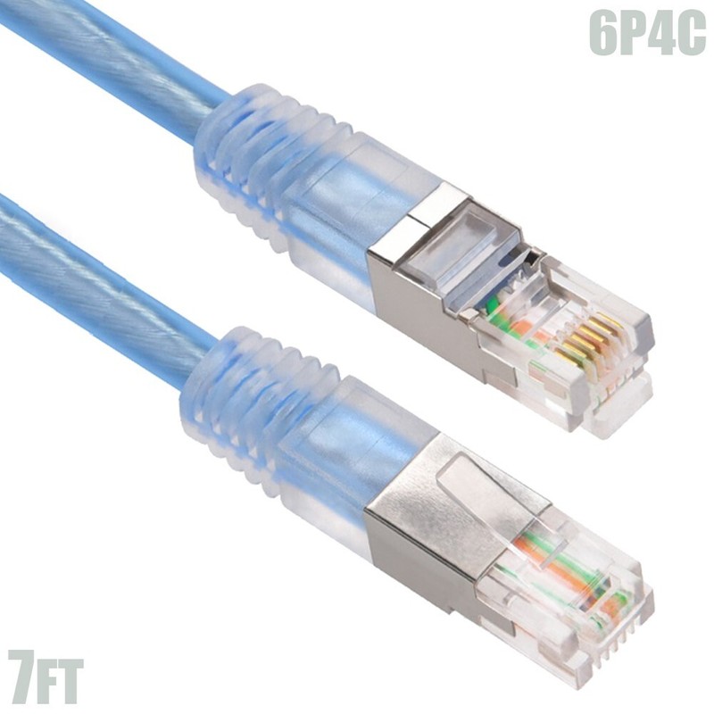 7FT RJ11 6P4C Shielded Telephone Phone Line Cable Cord Modem DSL Internet Fax