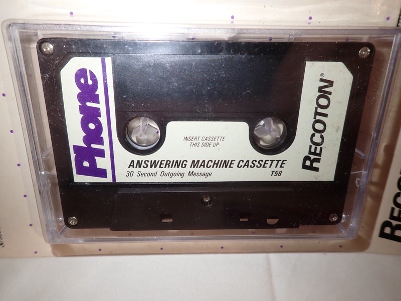Answering Machine Cassette Tape Outgoing Message Recoton T58 30 Second Lot of 2 gallery