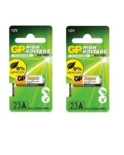 2 GP 23A 23AE 21/23 A23 23GA MN21 12v Batteries.
