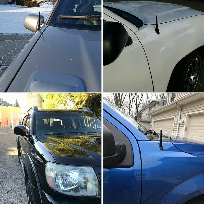 Car Antenna Carbon Fiber Radio FM 3inches Antena Black Kit Screw 1.4"/4"/4.7"/7" gallery