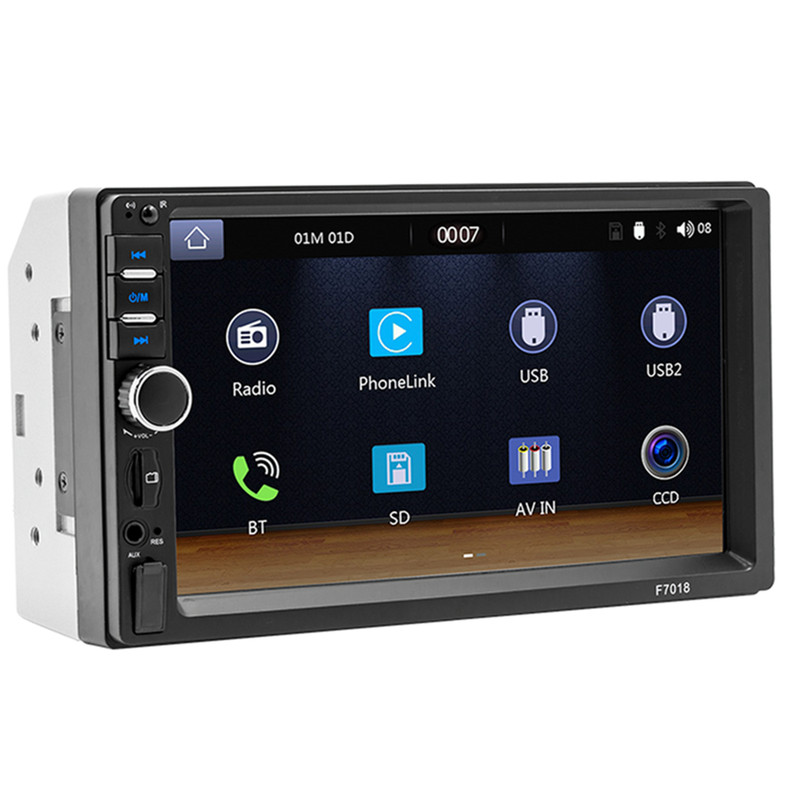 Double Din Car Stereo Radio 7in MP5 Touch Screen For Apple Carplay Android Auto