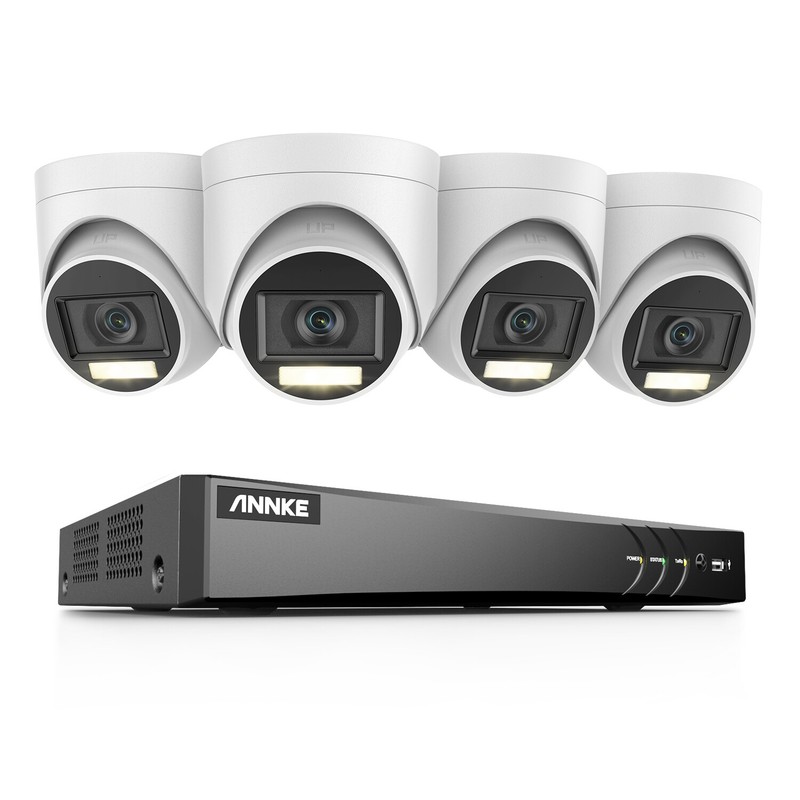 ANNKE 8CH 4K DVR 5MP AI Security Camera System Color Night Audio Recording IP67