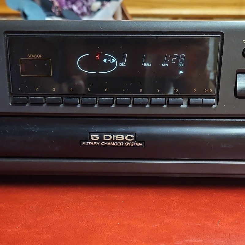 Technics SL-PD867 5-Disc CD Changer Black MASH Program/Random/Repeat RCA gallery