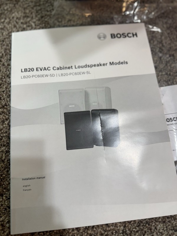 Bosch LB20-PC60EW-5L Cabinet Speaker Pair – 5” beige 70/100V IP65 (2 Speakers)