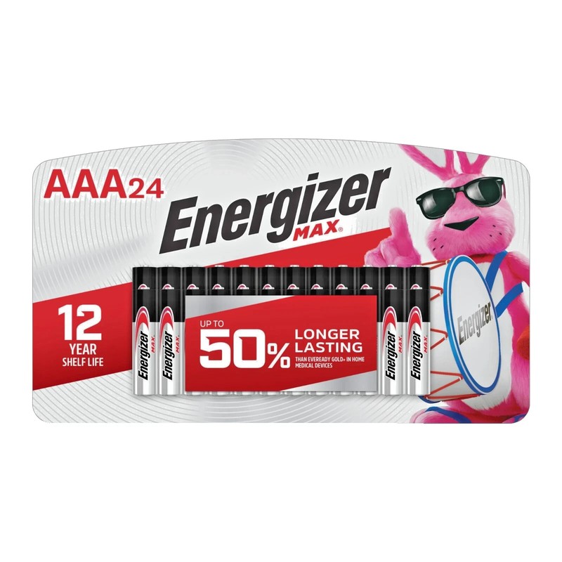 Energizer MAX AAA Batteries 24 Pack Long Lasting Alkaline, Exp date 12/2036+