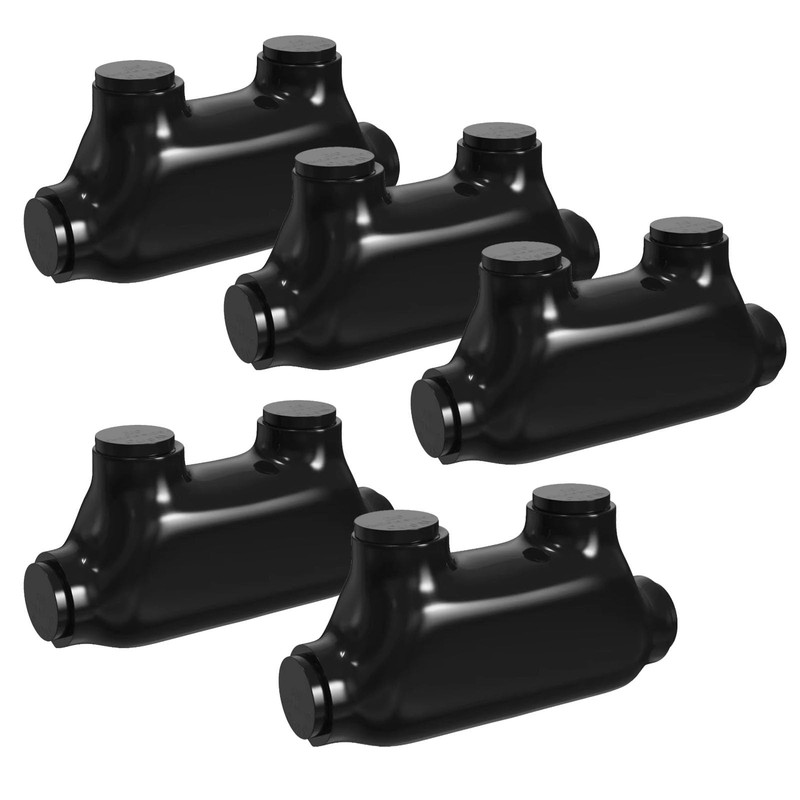 5 Pcs Insulated InLine Splice Connector, 2 Ports 2/06AWG Wire Range PreFilled...