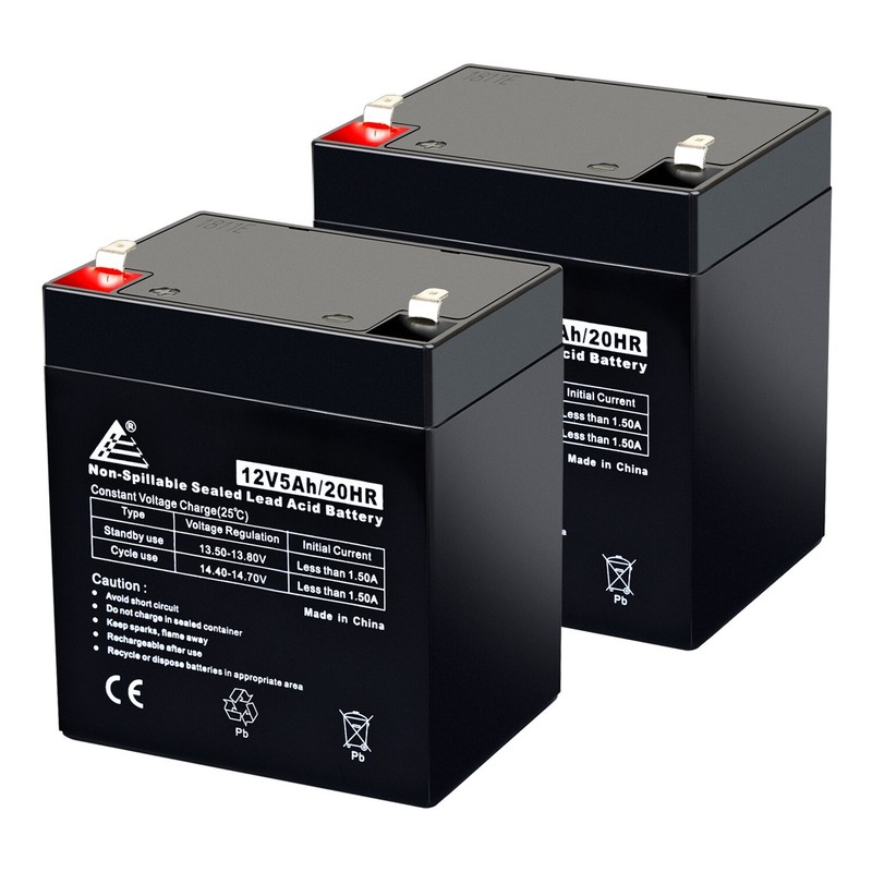 ExpertBattery 12V 5AH Battery for Razor E100 E125 E150 E175 Scooter – 2 Pack