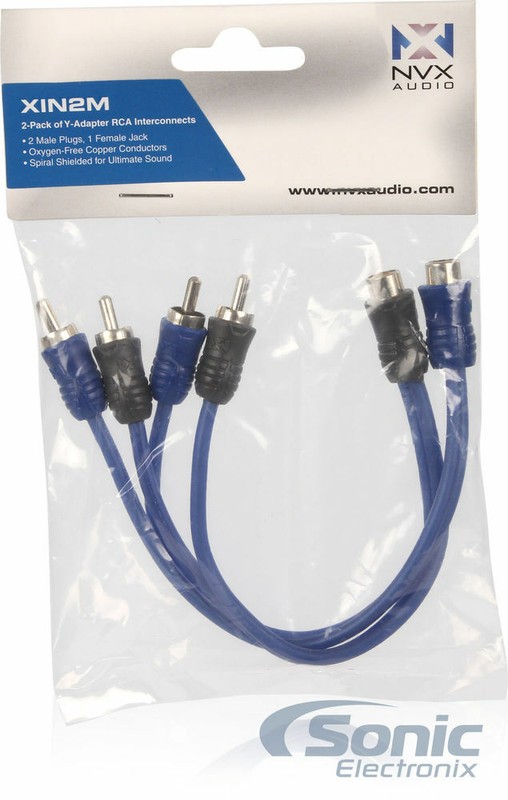NVX XIN2M 1 Female to 2 Male Y-Adapter RCA Interconnect Cables 2-packs gallery
