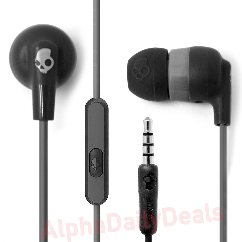 Skullcandy Ink’d+ Plus Wired Earbuds with Mic Android Earphones 3.5mm Black NEW