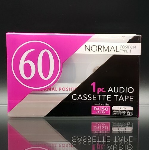 DAISO G134 60 Blank Audio Cassette Tape Type I Normal Bias, Indonesia 