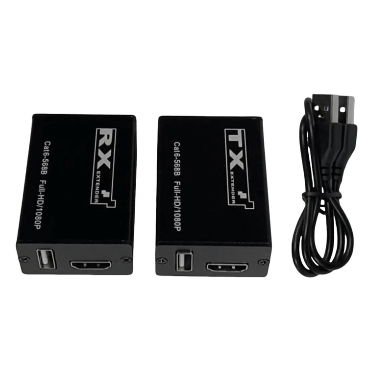 30M Aluminum USB KVM HDMI Extender RJ45 Cat6 Ethernet Network Cable Accessories