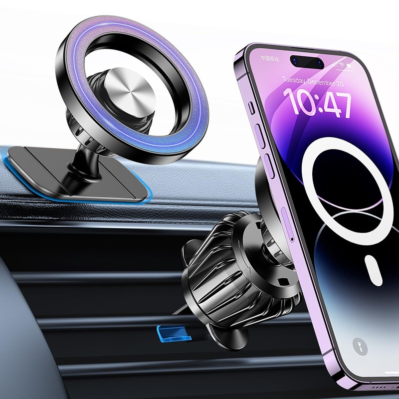 for Magsafe Car Mount【Strong Magnets】Magnetic Holder for Car Holder Mount Mou…