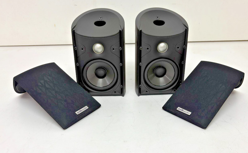 (2) Polk Audio RM101 High-Quality 2-Way Satellite/Surround Speakers Black GREAT