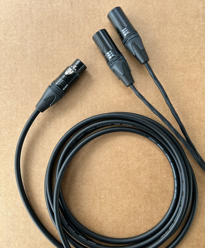 1 to 25'FT Mogami 2534 cable Neutrik XLR-Female to Dual XLR-Male Splitter Audio