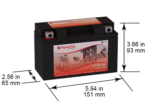 SigmasTek Battery Replacement for Yamaha 450CC YFZ450, 2004-2009, Rechargeable gallery