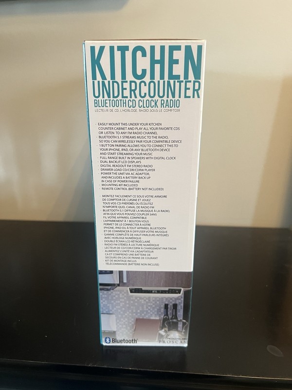 Proscan PKCR2713_AMZ Kitchen Undercounter Bluetooth CD Clock Radio gallery