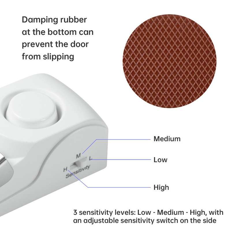 New Security Door Stop Alarm 120DB Hotel Home Portable Security Safety Tools USA gallery