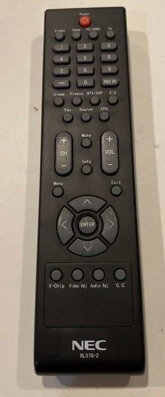 NEC RL57Q-2 Remote Control for E461 E321 E551 E421