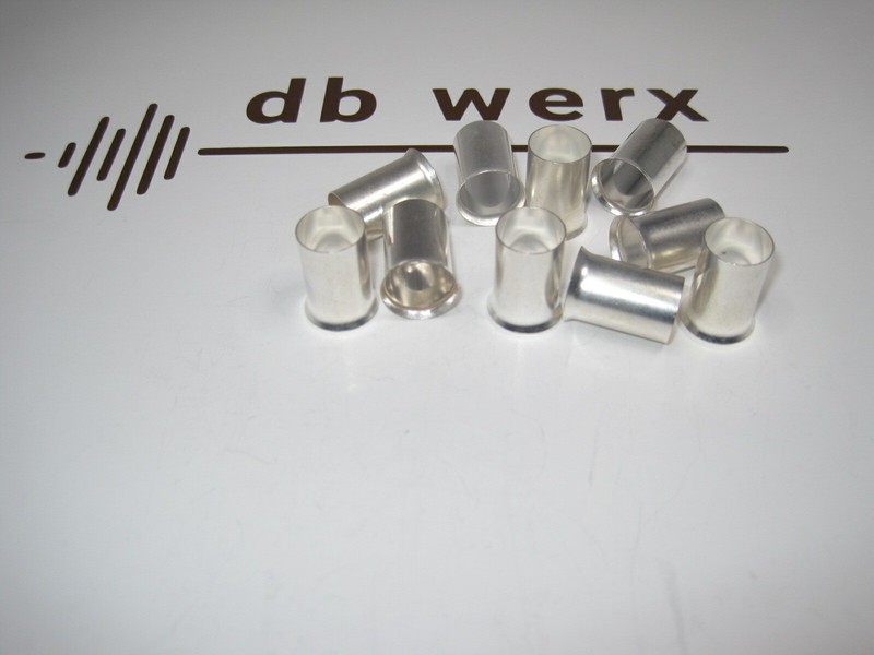 50 PK car audio 1/0 Gauge or 2/0 welding wire tinned copper crimp ferrules