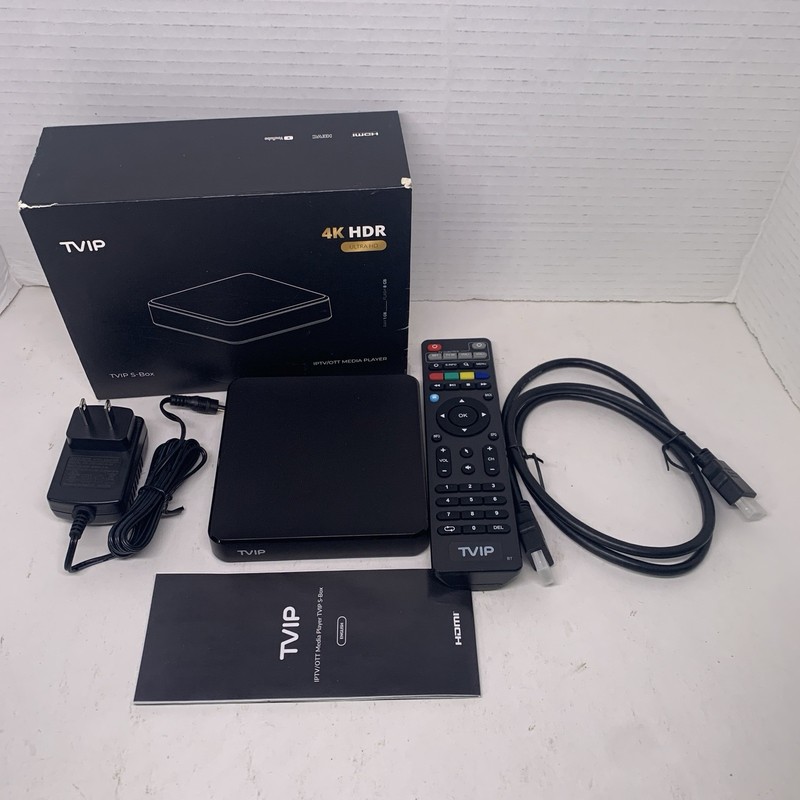 TVIP v605 SE 4K OTT Streaming Box - Open Box, Complete - Tested & Working