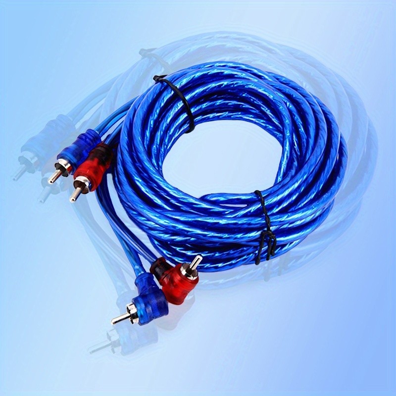 16.4ft Car RCA Audio Cable Signal Wire Twisted OFC Copper Wire 2 Channel Home 5M gallery