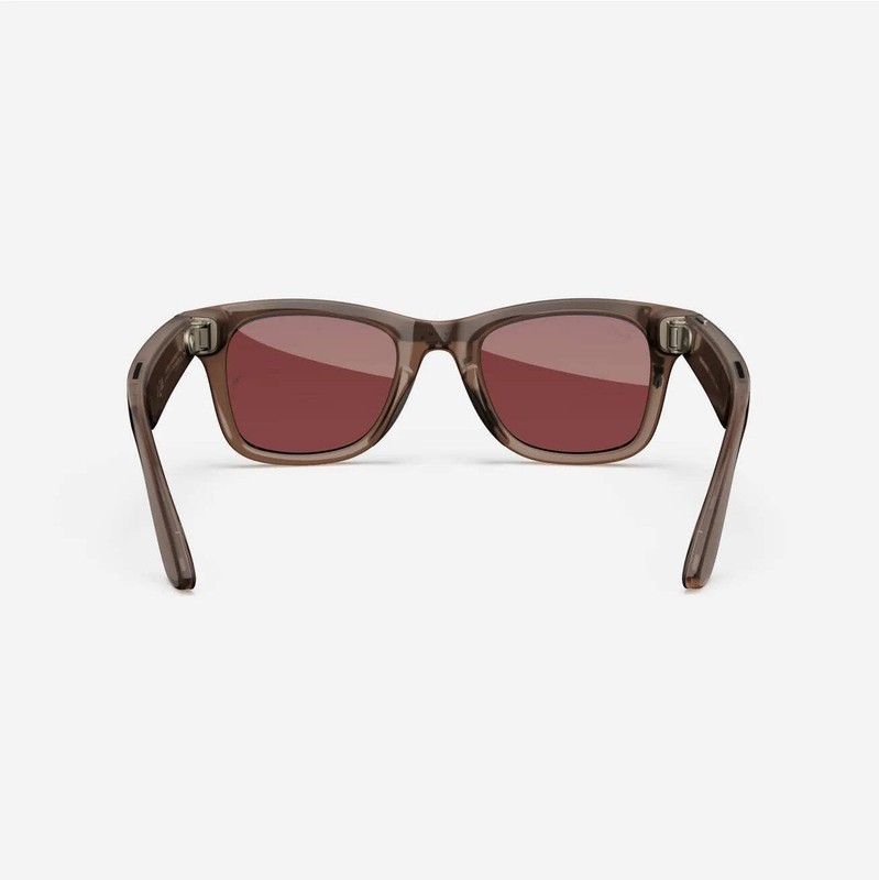 Refurbished Ray-Ban Meta Wayfarer (Gen 1), Shiny Warm Stone Transparent / Waterm gallery