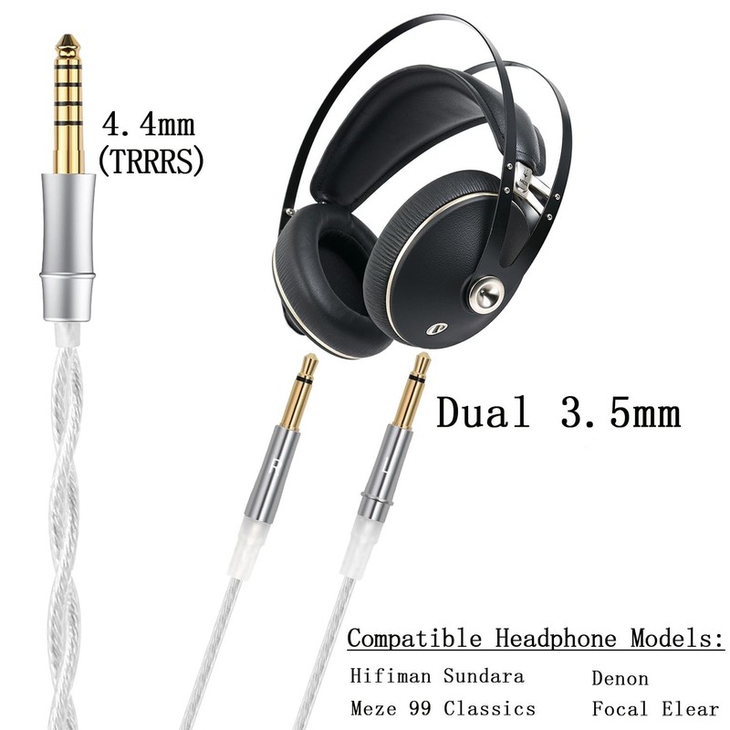 Balanced Cable for Meze99 Classics - 4.4mm to Dual 3.5mm gallery