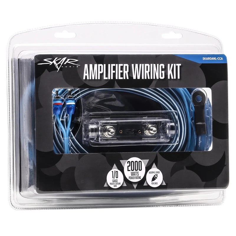 NEW SKAR AUDIO 1/0 GAUGE 2000 WATT CCA AMPLIFIER WIRING KIT W RCA (SKAR0ANL-CCA) gallery