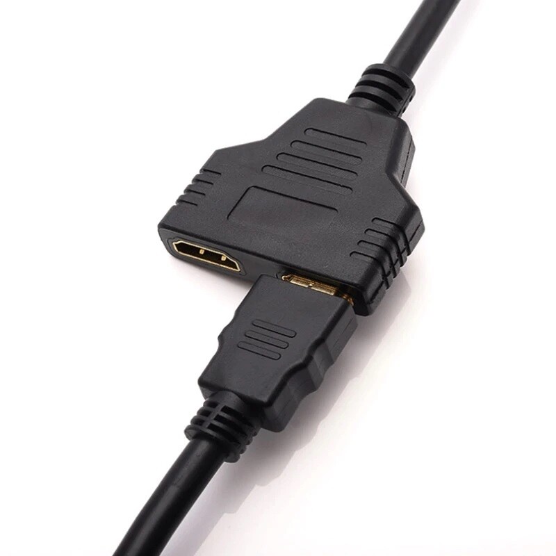 HDMI Port Male to Female 1 Input 2 Output Splitter Cable Adapter Converter 1080P gallery