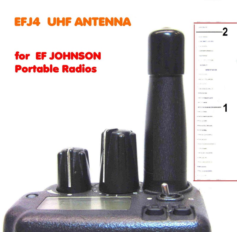 EFJ4 UHF 406-512 MHz Stubby Antenna Precision Tuned EF Johnson VP300 51FIRE