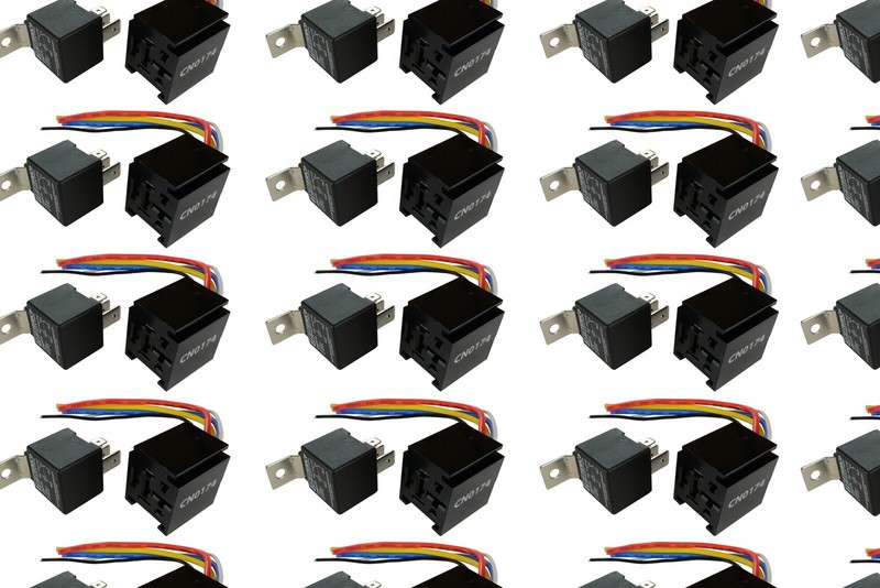 100 LOT TEMCo 12 V 60/80 Amp Bosch Style S Relay with Harness Socket Automotive